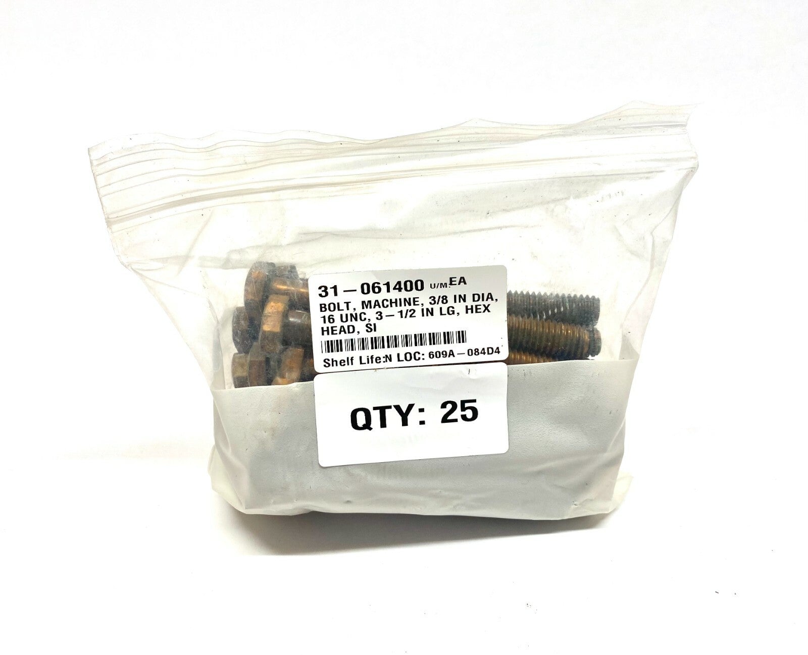 Hex Head Machine Bolt Bronze Silicon 3/8"-16 UNC x 3-1/2" LOT OF 25 - Maverick Industrial Sales