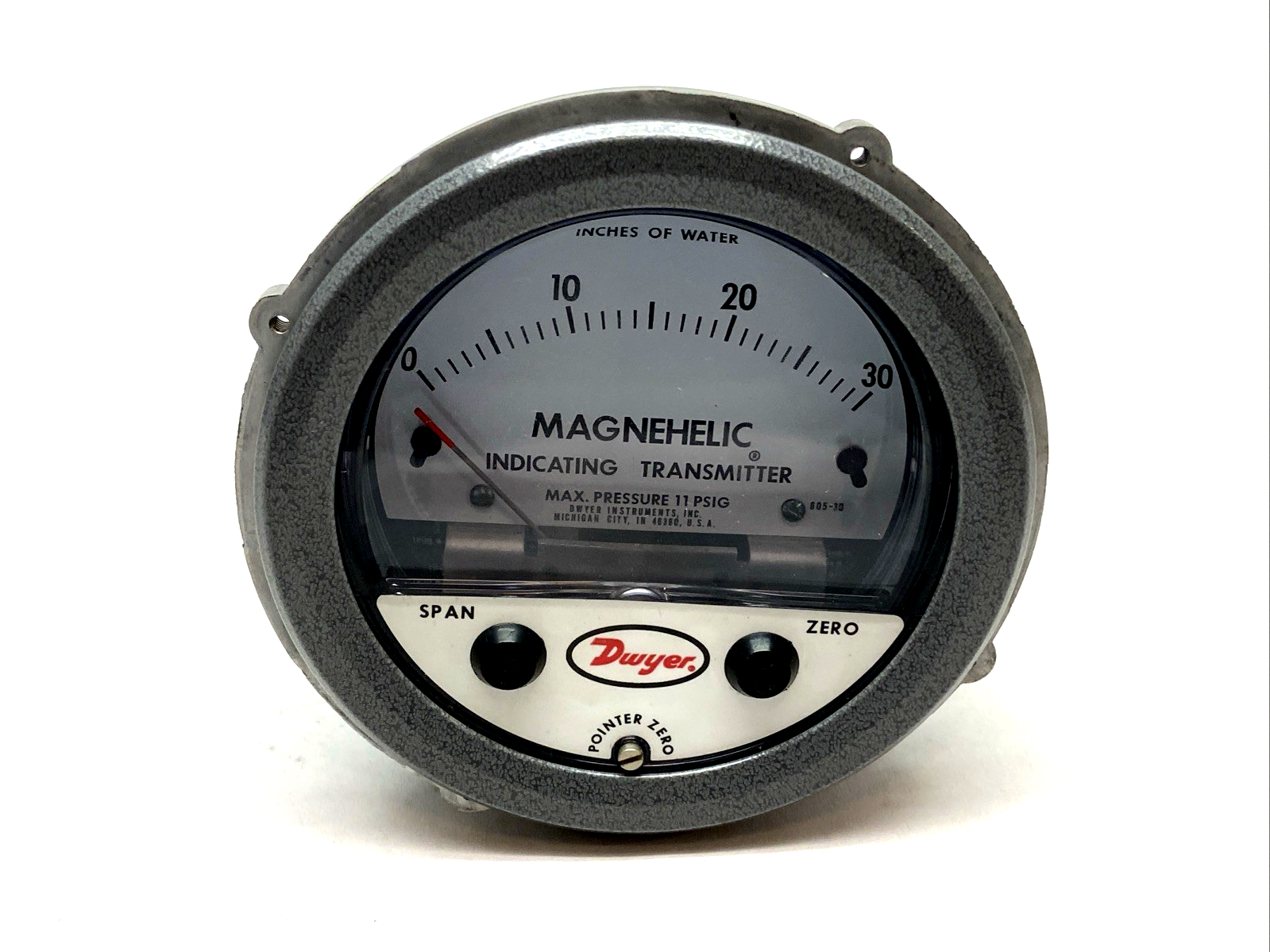 Dwyer Instruments 605-30 Magnehelic Indicating Transmitter 11psi Range 0-30" w.c - Maverick Industrial Sales