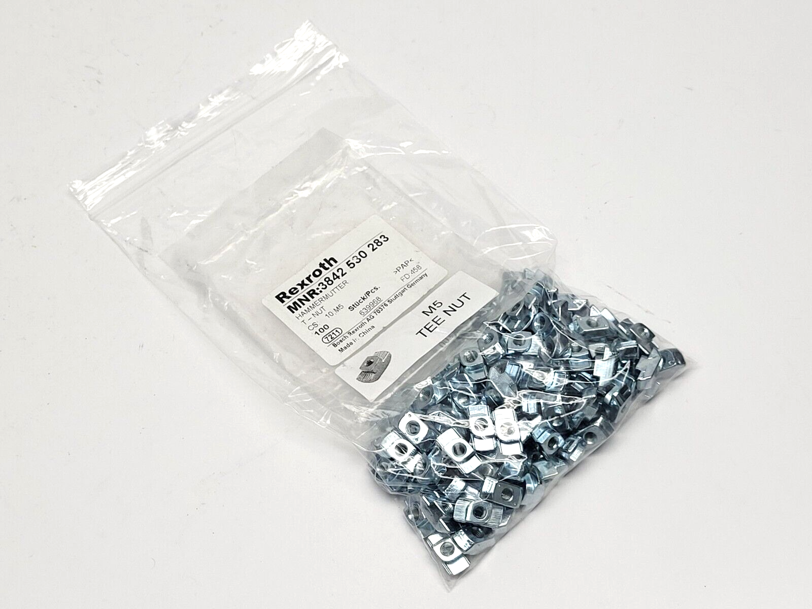 Rexroth 3842530283 M5 Tee Nut LOT OF 100 - New – Open box - Maverick Industrial Sales