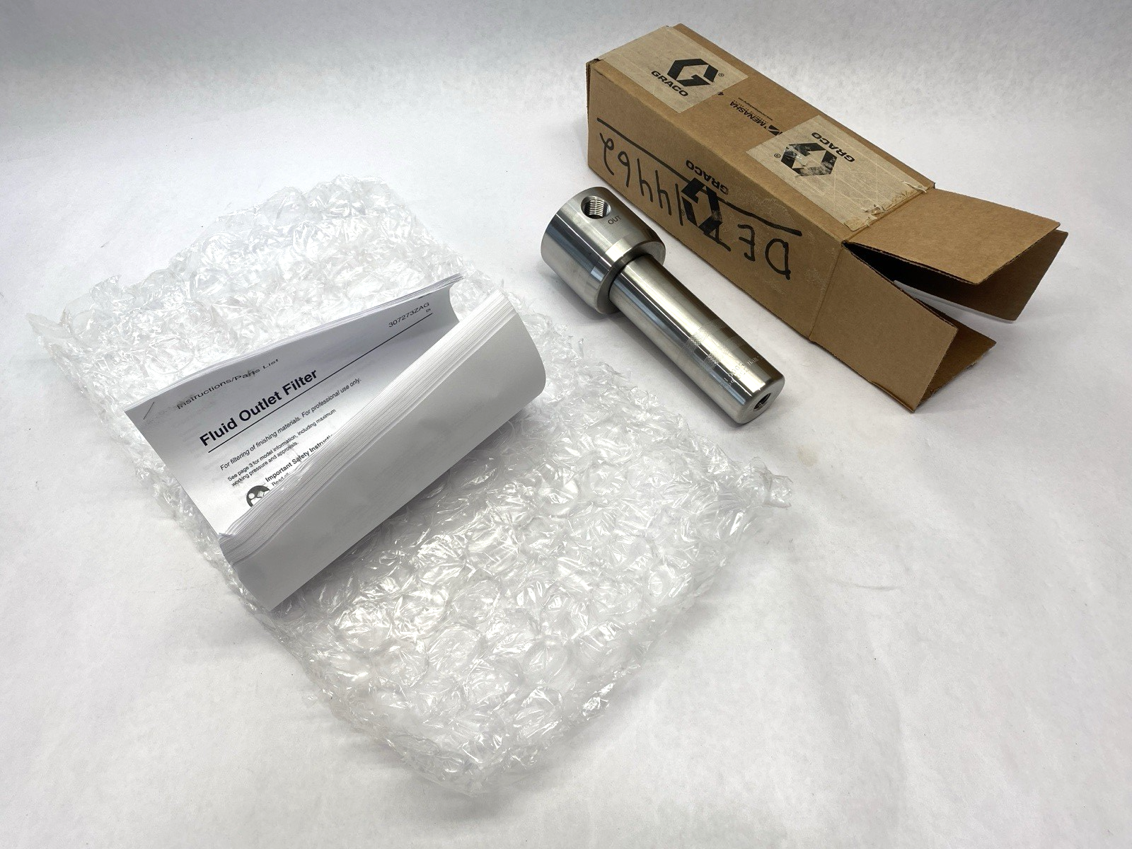 Graco 240183 Fluid Filter 3/8" Bottom Port 1/2" Side Ports 1/4" Top Port 5000PSI - Maverick Industrial Sales