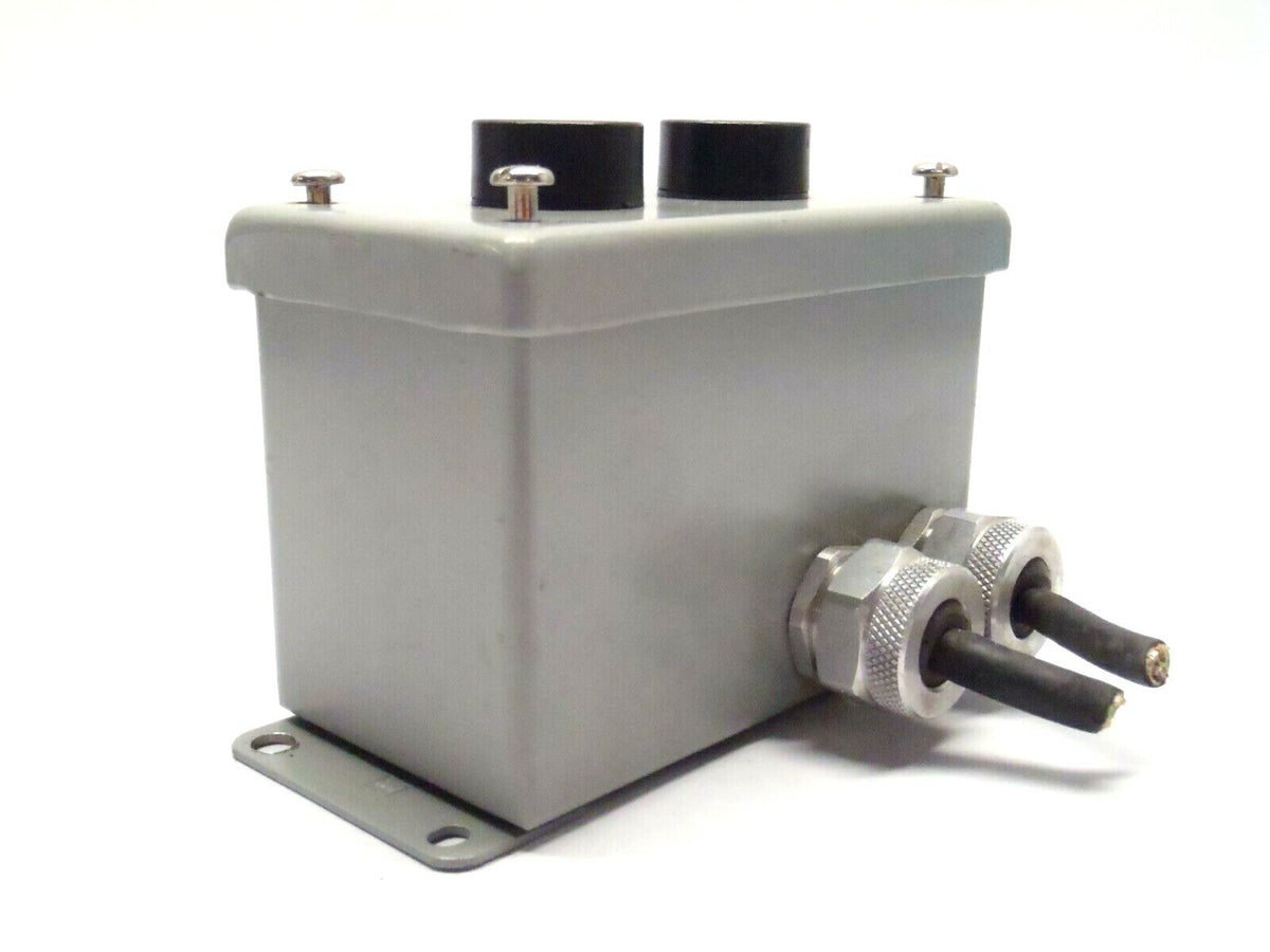 Hoffman E-2PBGX Enclosure w/ BMI 092A030B250AC1A AB 800F-X10 Push Button Control - Maverick Industrial Sales