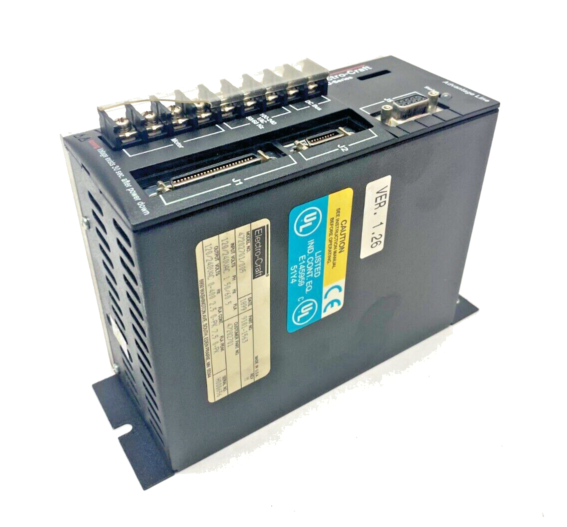 Electro-Craft 47202701/005 BRU Ser Advantage Line Servo Drive 1-Phase 9101-1563 - Maverick Industrial Sales
