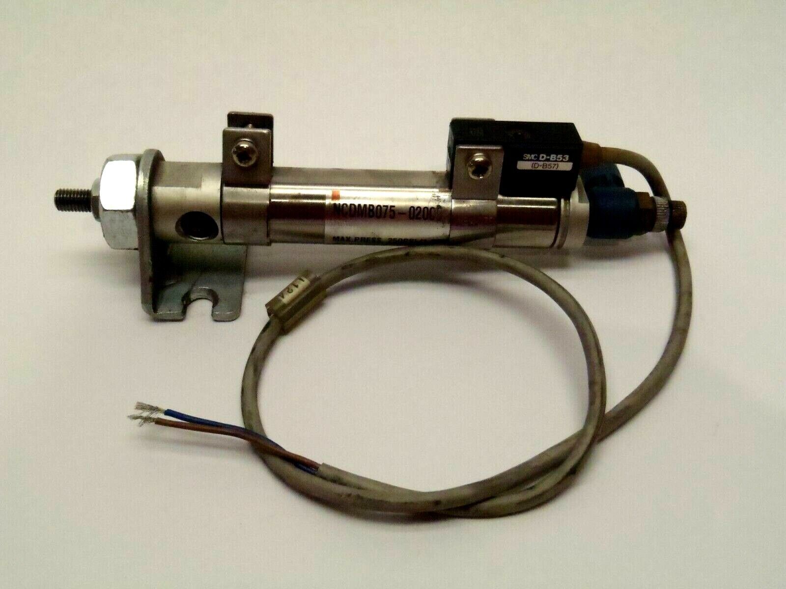SMC NCDMB075-0200C Round Body Air Cylinder w/ D-B53 Reed Switch - Used - Maverick Industrial Sales