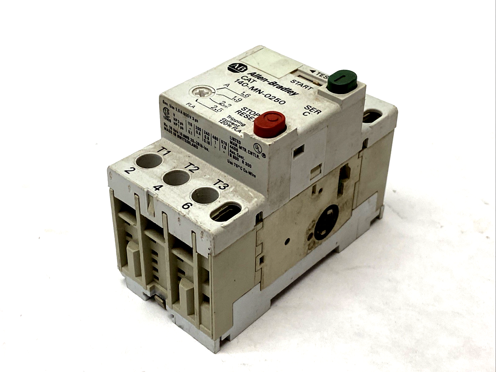 Allen Bradley 140-MN-0250 Ser. C Manual Starter - Used - Maverick Industrial Sales