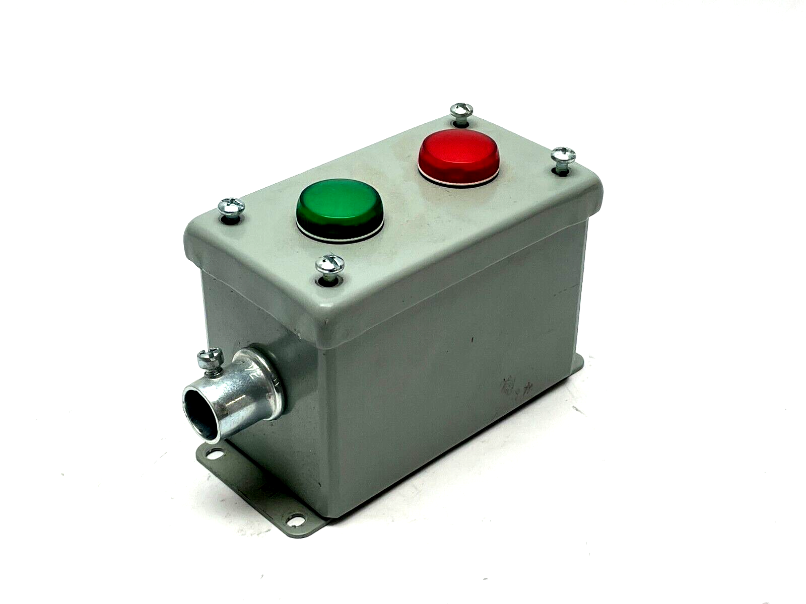 Hoffman E2PBGXM Pushbutton Enclosure w/ Allen Bradley Pilot Lights - Maverick Industrial Sales