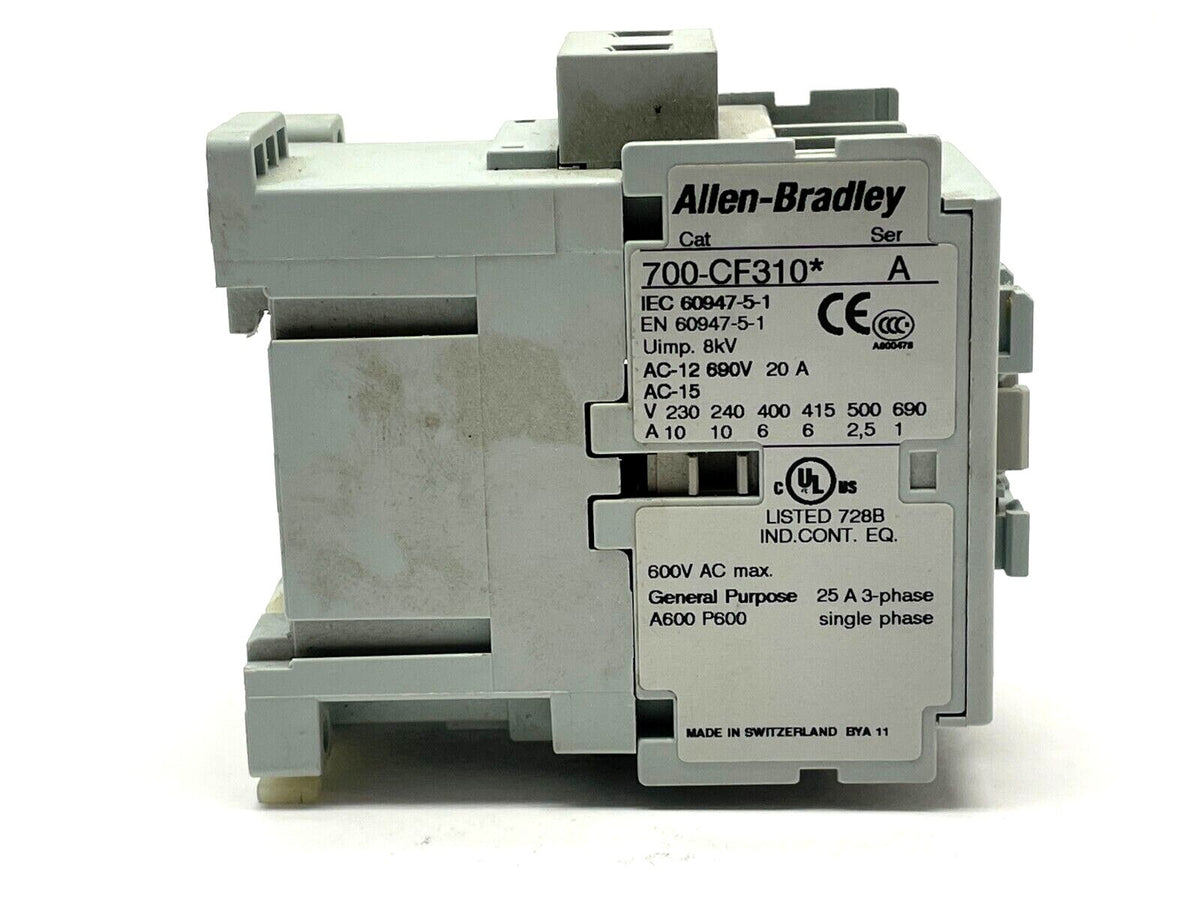 700-CF310ED | Allen Bradley Ser. A Control Relay IEC 110-120VDC Electronic Coil- Used - Maverick Industrial Sales