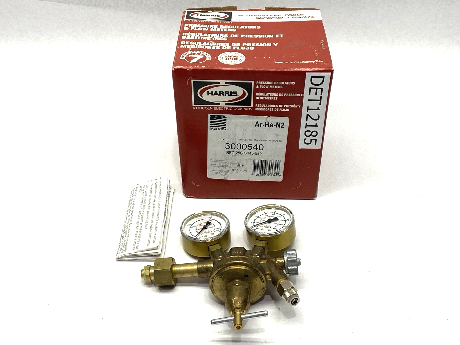 Harris 25GX-145-580 Single Stage Argon Nitrogen Helium Regulator - Maverick Industrial Sales