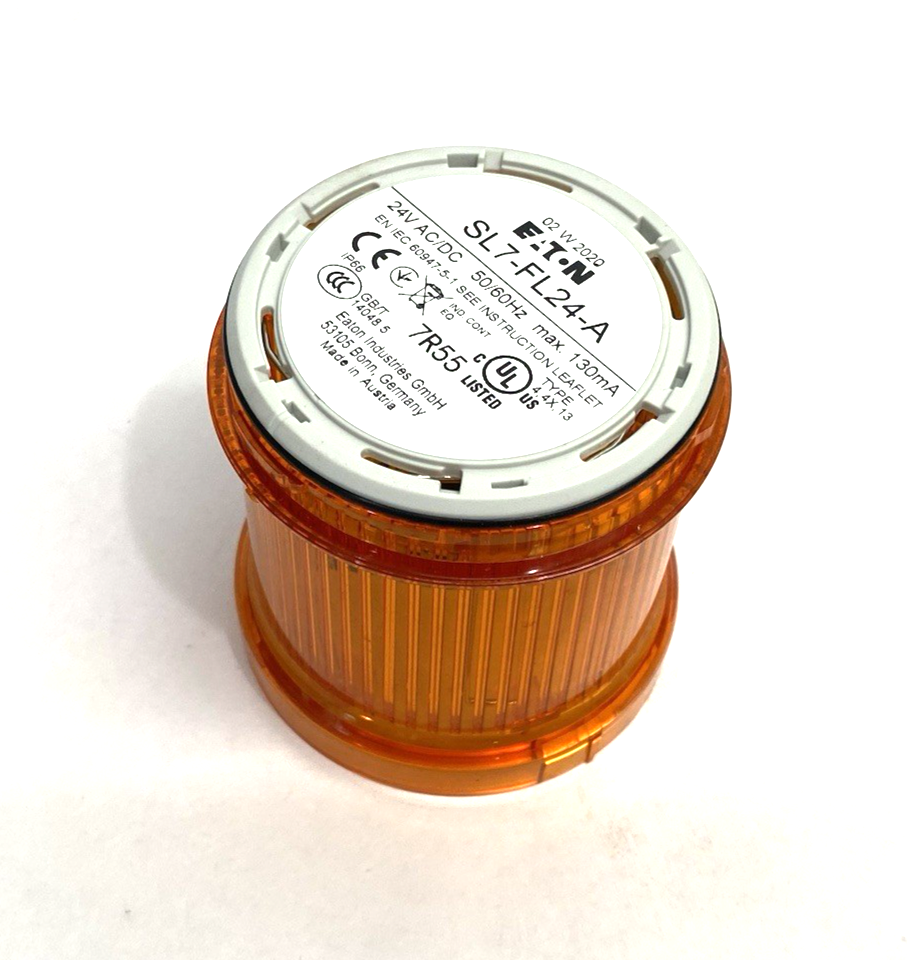 SL7-FL24-A | Eaton Stacklight Module 70mm Continuous LED Amber, 24V - Used - Maverick Industrial Sales