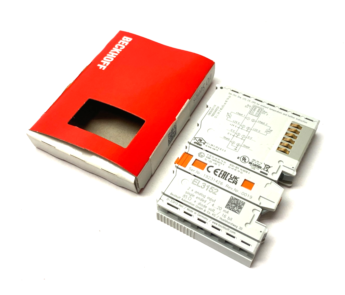 Beckhoff EL3152 EtherCAT 2-Channel Analog Input Terminal - Maverick Industrial Sales