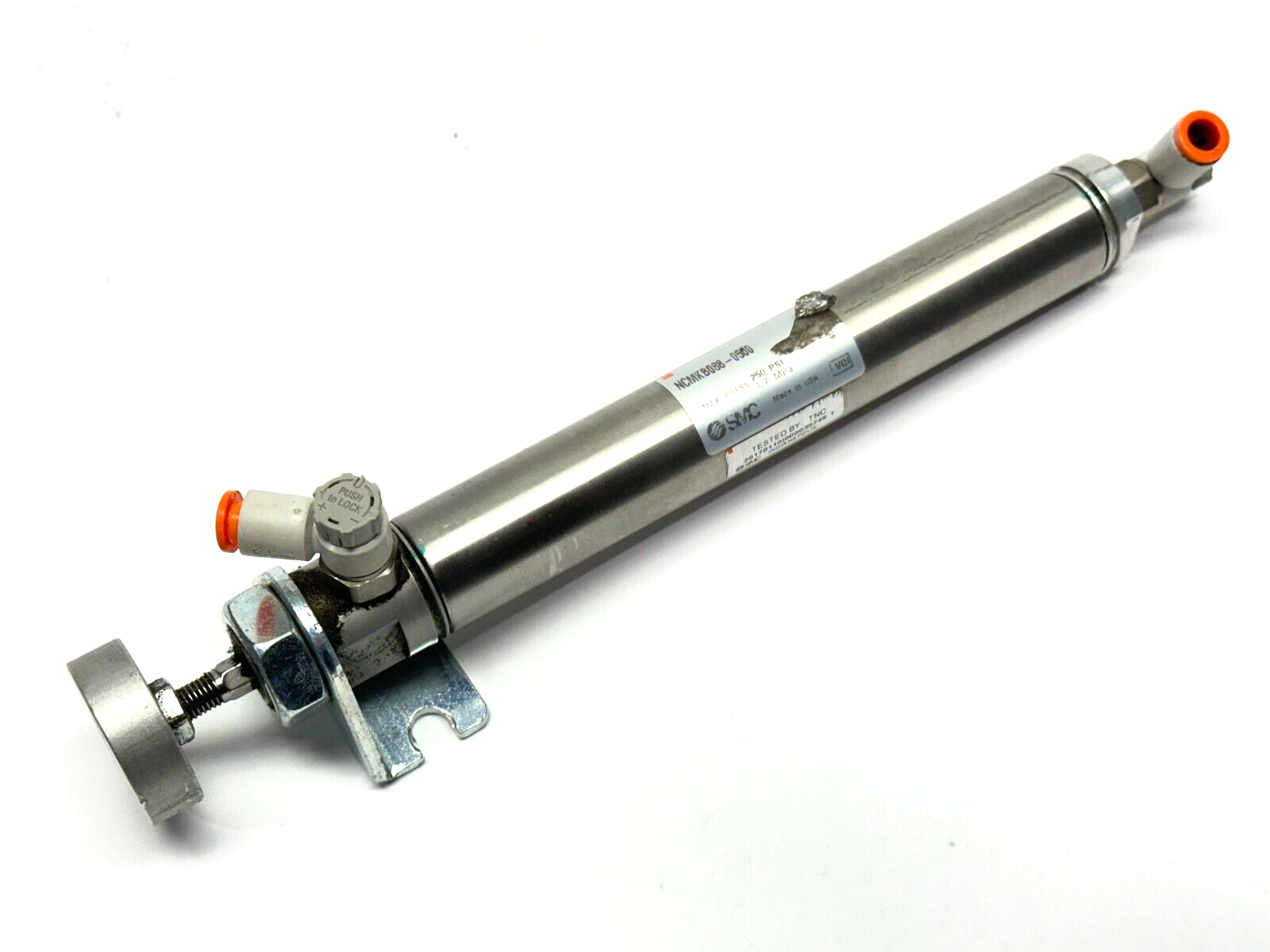 SMC NCMKB088-0500 Non-Rotating Cylinder 7/8" Bore 5" Stroke - Used - Maverick Industrial Sales