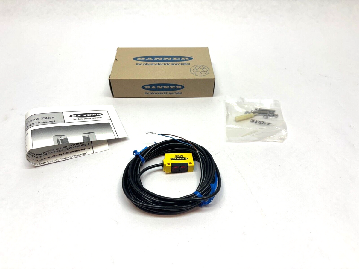 Q196E | Banner w/ 10' Cable, Photoelectric Emitter, _W/10', 36824 - New - Maverick Industrial Sales
