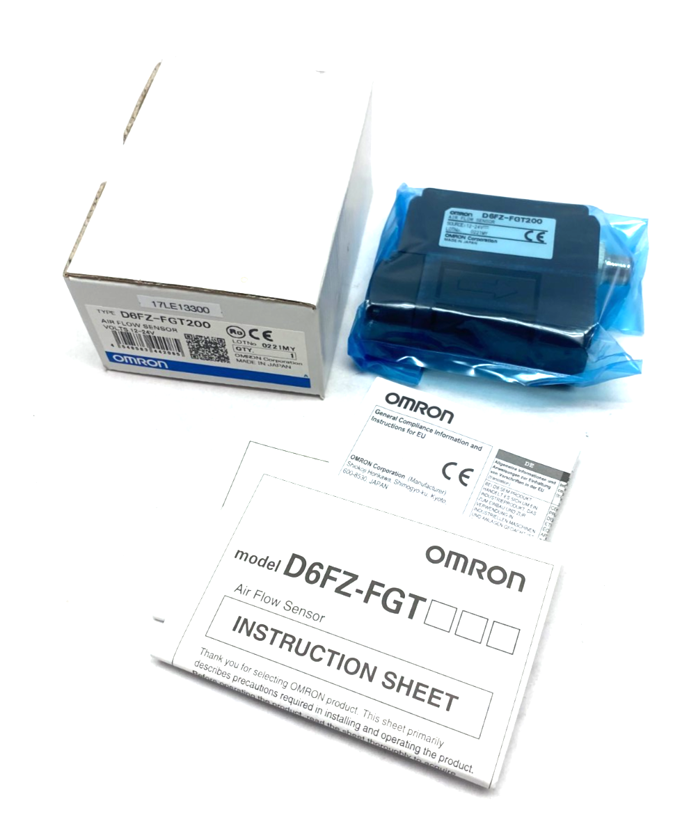 Omron D6FZ-FGT200 Air Flow Sensor, 11-Segment Digital Display, 12-24V - New - Maverick Industrial Sales