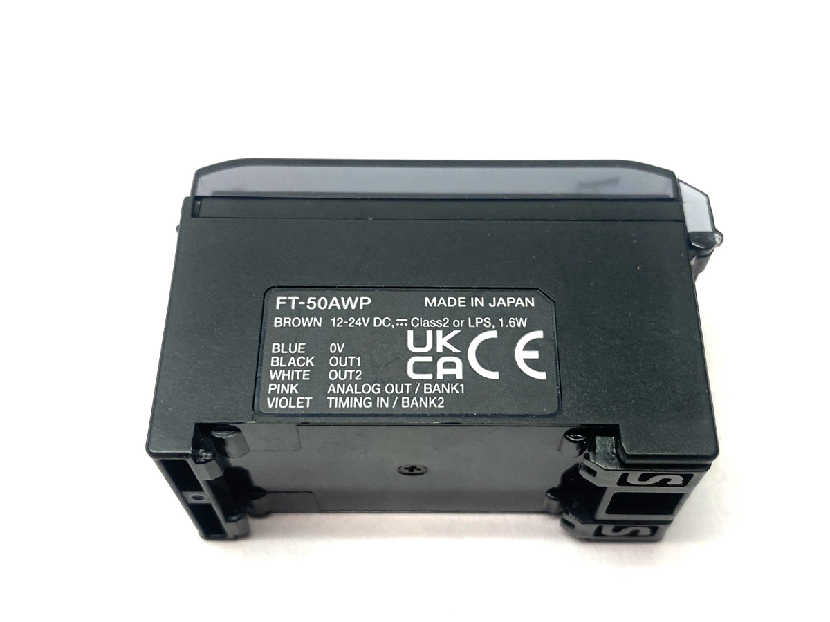 FT-50AWP | Keyence Digital Infrared Temperature Sensor Amplifier, DIN Mount, PNP - Used - Maverick Industrial Sales