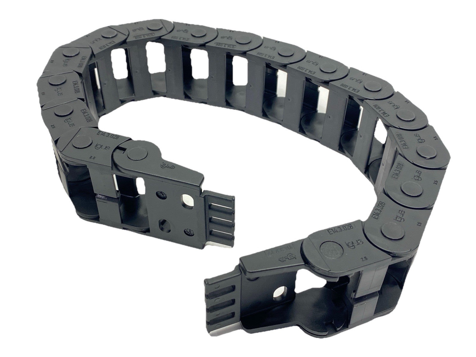 E14.3.028.0 | Igus Series E14 Energy Chain 16 Links 1.6ft Length w/ 114-3-12PZ - New Other - Maverick Industrial Sales