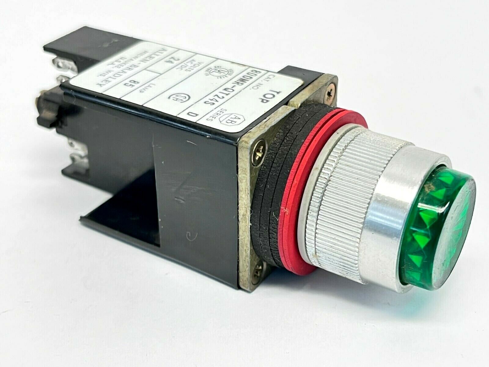 Allen Bradley 800MR-QT24S Ser D Green Pilot Light Push To Test - Maverick Industrial Sales