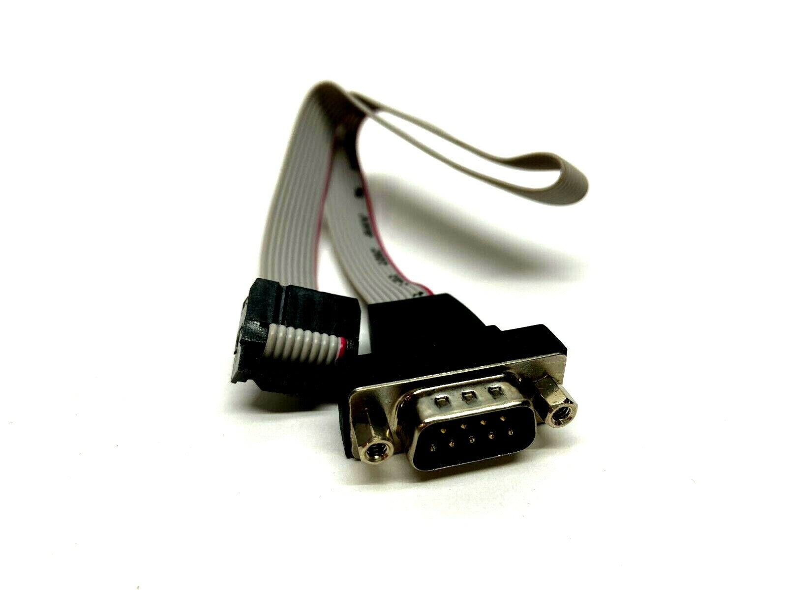 DB9 Male to Female 10 Pin Ribbon Cable 10" Long - Used - Maverick Industrial Sales