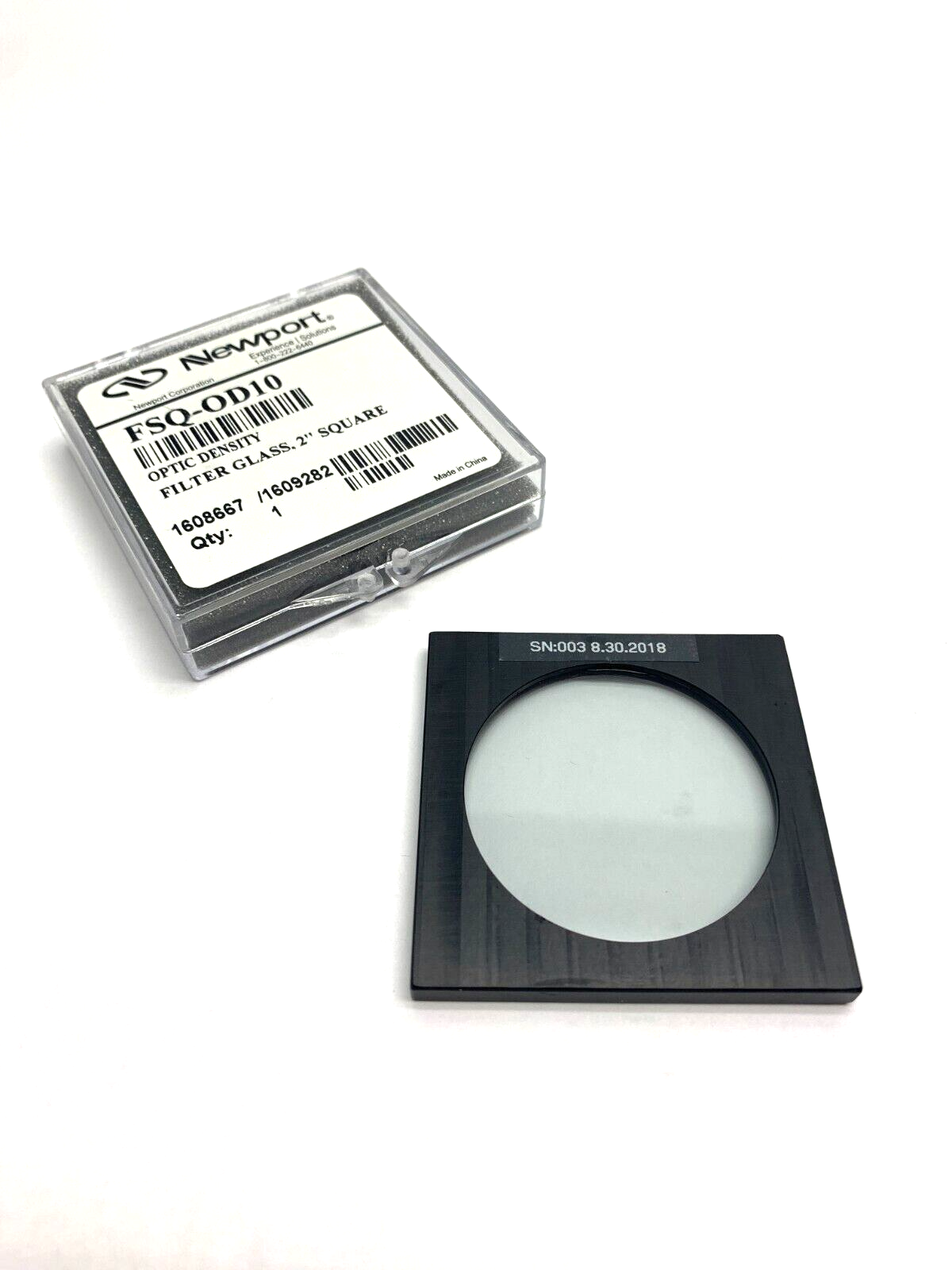 Newport FSQ-OD10 Optic Density Filter Glass 2" Square w/ TM008-192 Frame - Maverick Industrial Sales