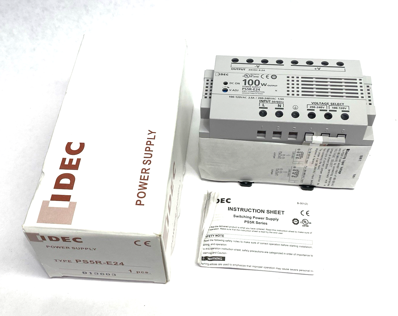 IDEC PS5R-E24 Switcher DC Power Supply IP20 100W - Maverick Industrial Sales
