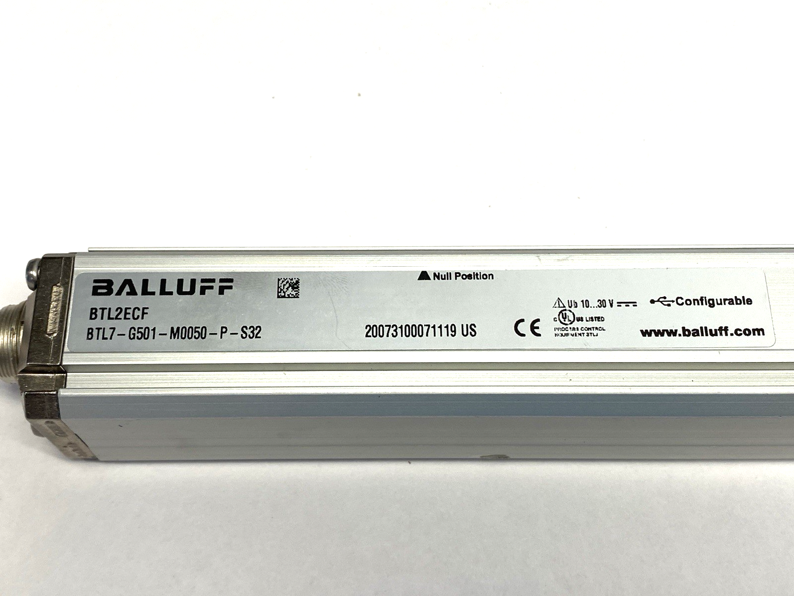 Balluff BTL7-G501-M0050-P-S32 Magnetostrictive Linear Position Sensor BTL2ECF - New – Open box - Maverick Industrial Sales