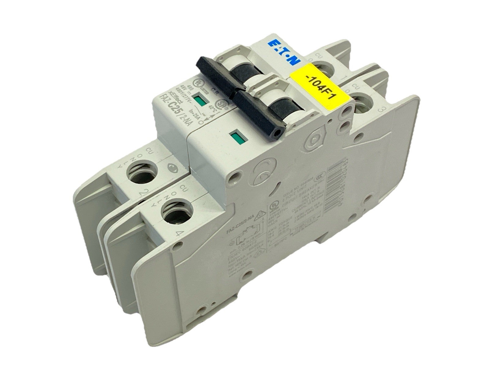 Eaton FAZ-C25/2-NA Miniature Circuit Breaker 2P 25A 277/480V - Maverick Industrial Sales