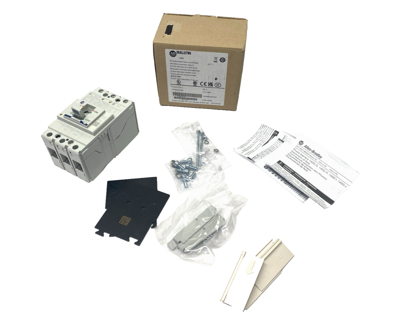 140G-G2C3-C80 | Allen Bradley Ser. A Molded Case Circuit Breaker 3P 80A G-Frame - New – Open box - Maverick Industrial Sales