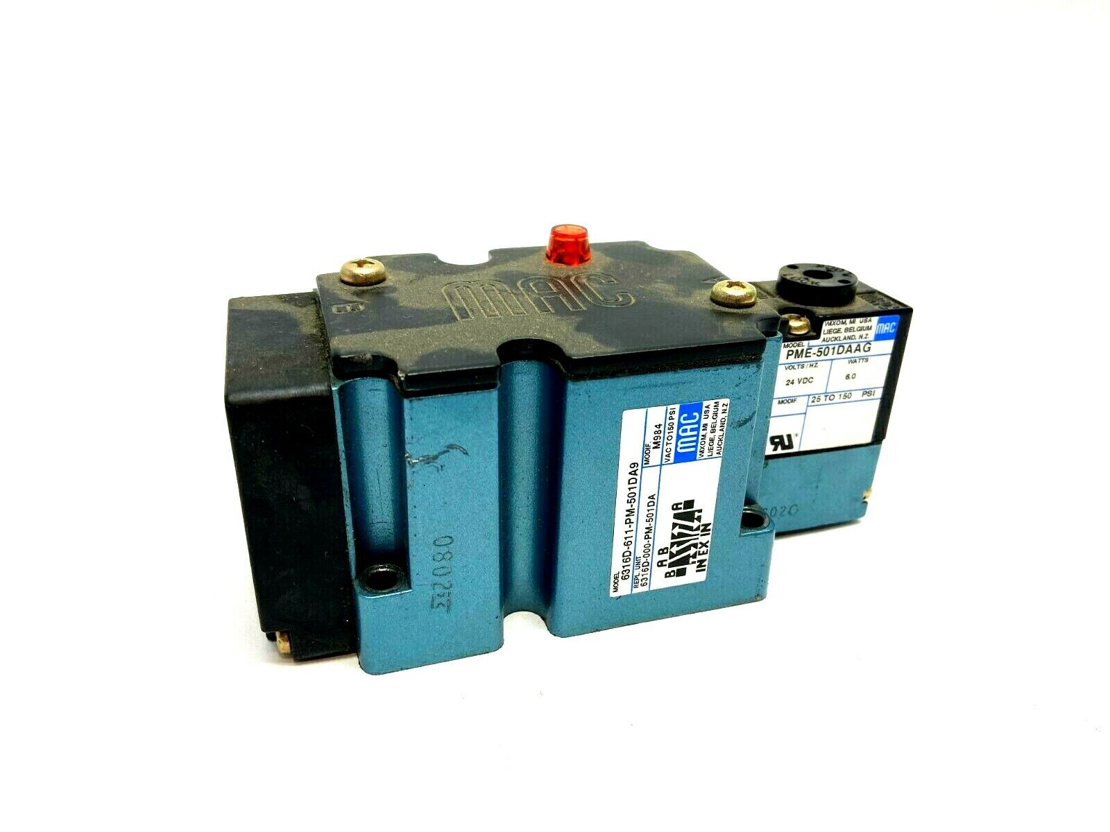 6316D-611-PM-501DA9 | Mac Valves with PME-501DAAG - Used - Maverick Industrial Sales