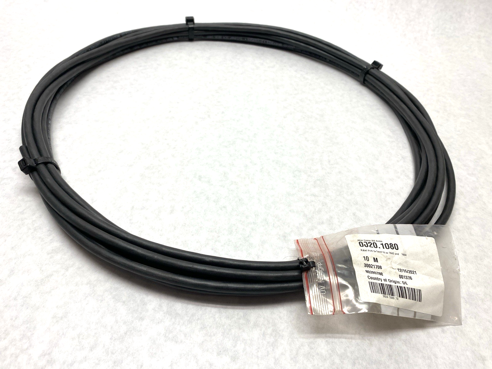 Atlas Copco 0020.1080 SCA Cable 10m Pur 5x1mm - Maverick Industrial Sales