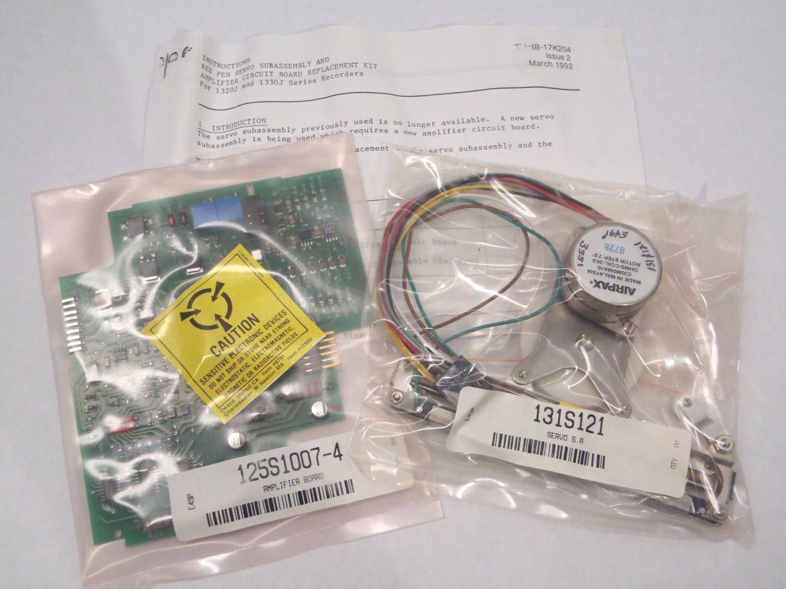 155S763 1320J/30J | DWYER 155S763 1320J/1330J Red Pen Servo Assembly & Amplifier Circuit Board- New – Open box - Maverick Industrial Sales