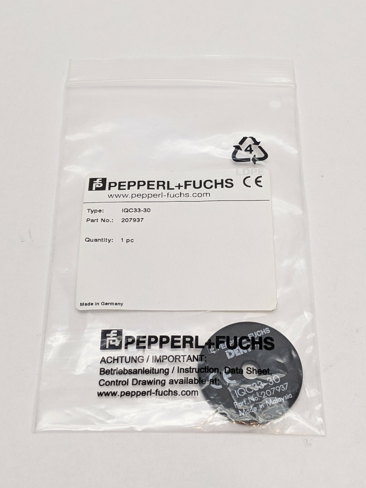 IQC33-30 | Pepperl+Fuchs RFID Transponder 207937 - New - Maverick Industrial Sales