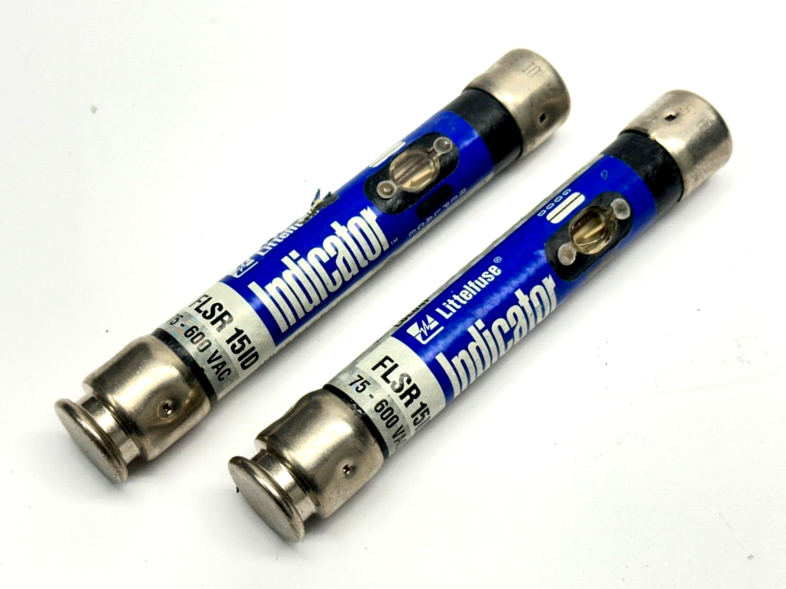 FLSR-15-ID,FLSR15ID | Littlefuse FLSR 15 ID Indicator Time Delay Fuse Class RK5 15A 600VAC LOT OF 2 - Used - Maverick Industrial Sales