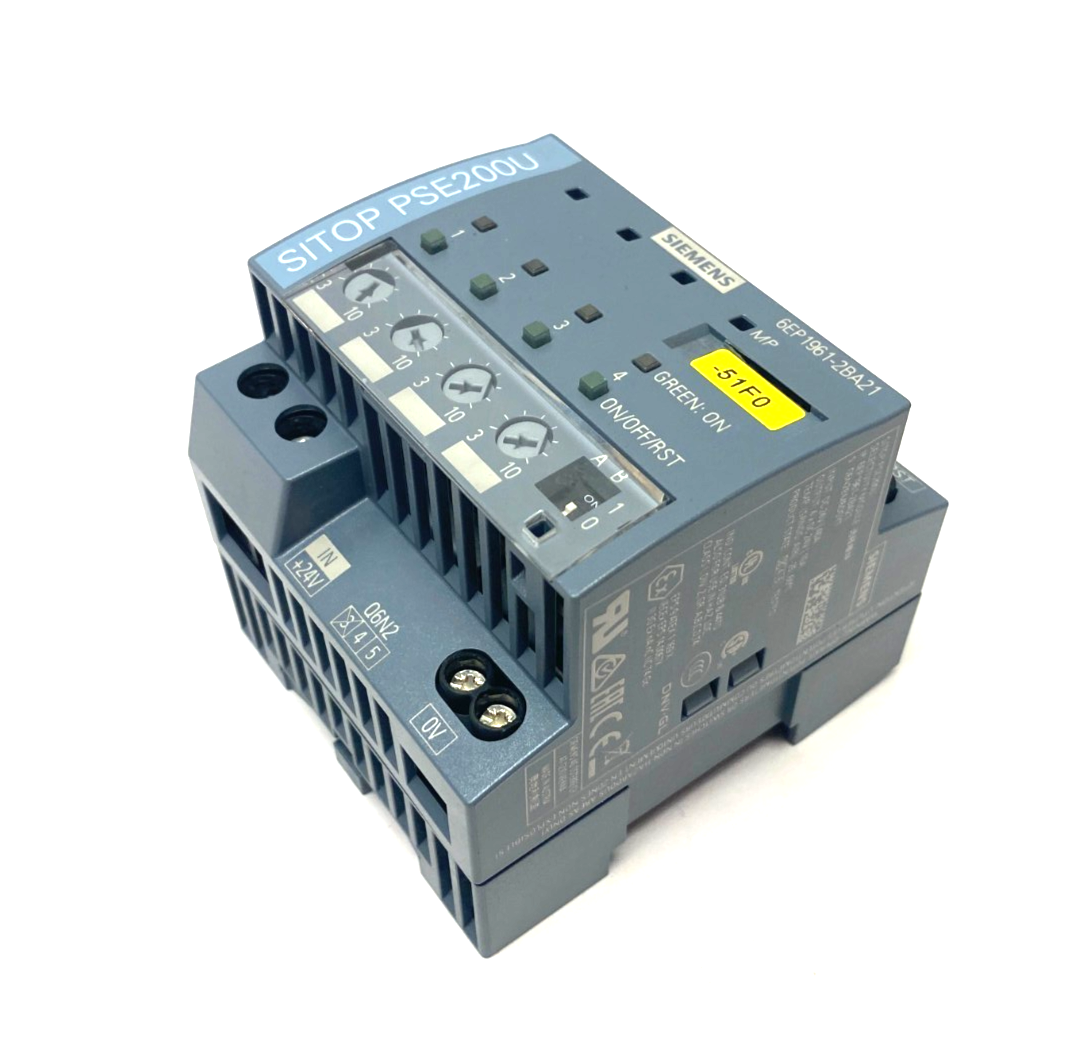 Siemens 6EP1961-2BA21 SITOP PSE200U Selectivity Module 4-Chan. Output 24VDC - Maverick Industrial Sales