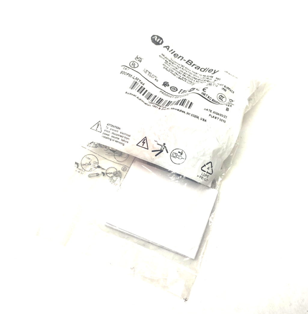 Allen Bradley 800FM-LMT44 Ser. B Twist-to-Release Illuminated Pushbutton 40mm - Maverick Industrial Sales