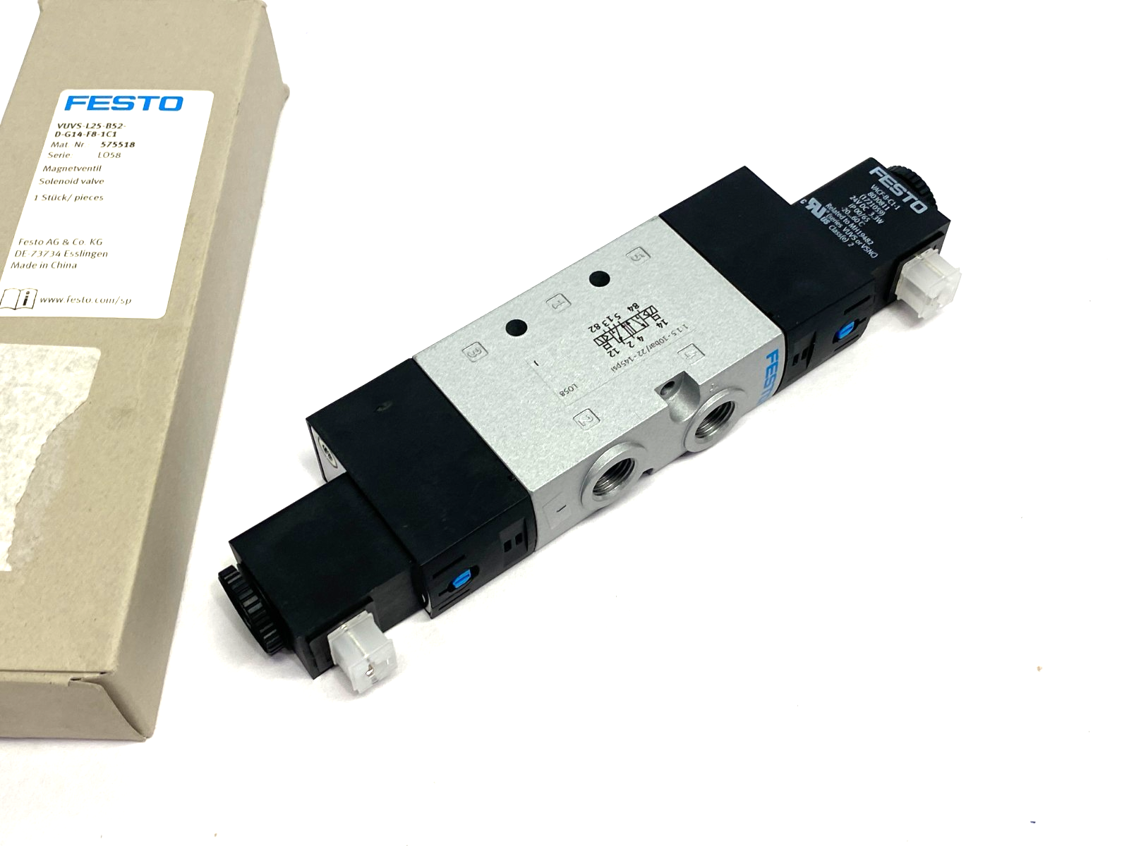 Festo VUVS-L25-B52-D-G14-F8-1C1 Solenoid Valve 5/2, Bistable 575518 - Maverick Industrial Sales