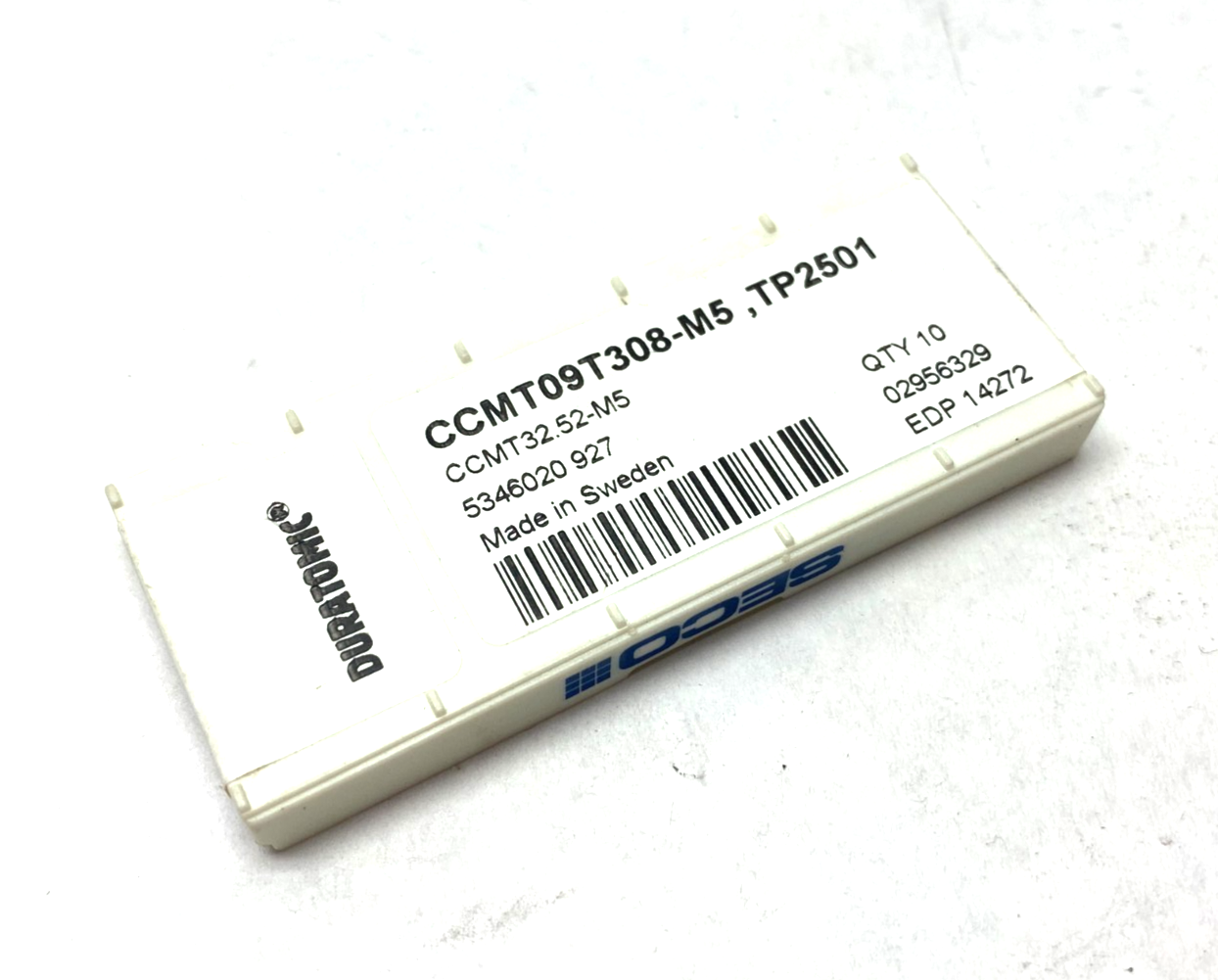 Seco CCMT09T308-M5, TP2501 DURATOMIC Insert for Turning CCMT32.52-M5 PKG OF 10 - Maverick Industrial Sales