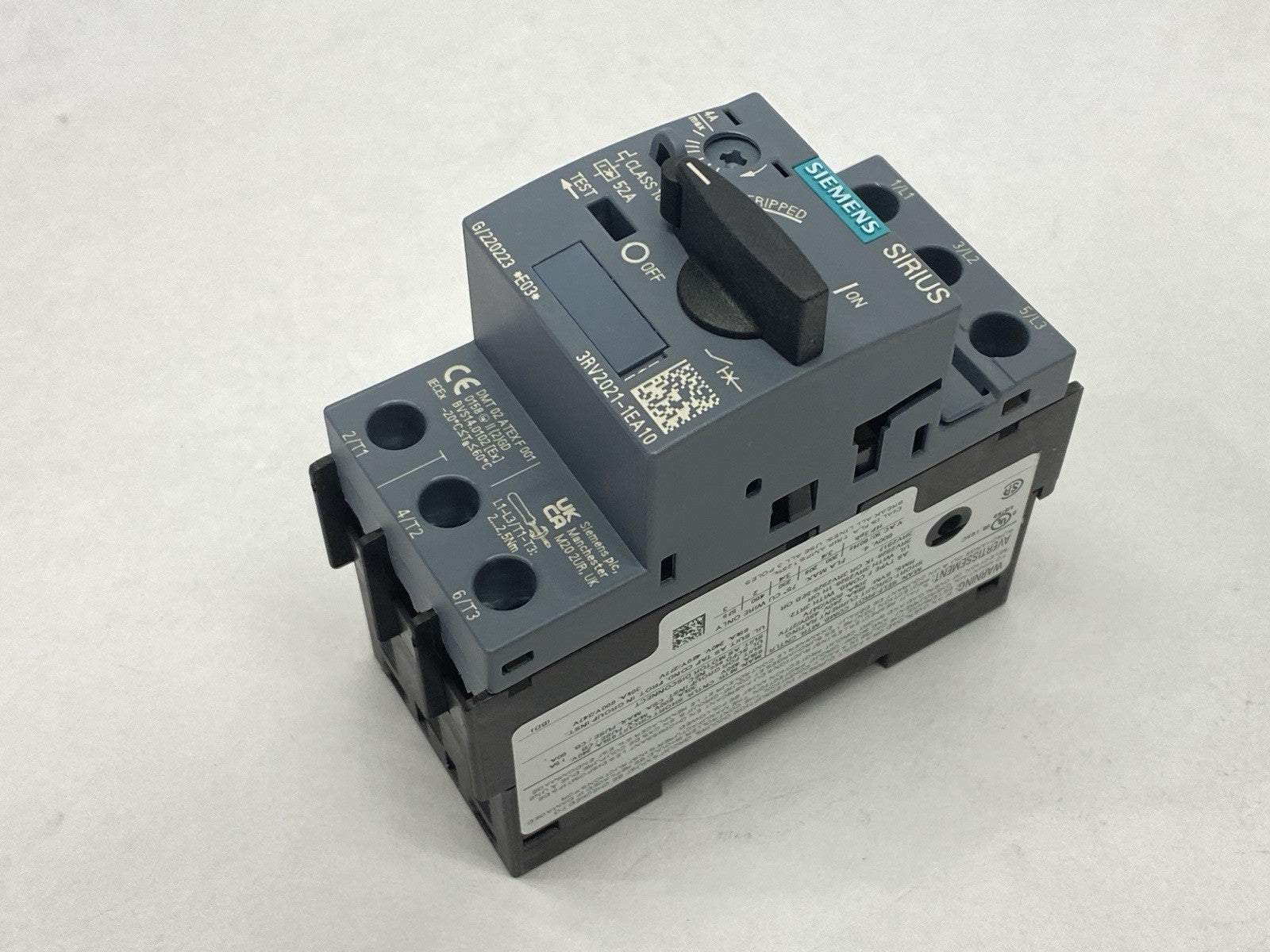 Siemens 3RV2021-1EA10 Circuit Breaker For Motor Protection 2.8-4A 52A 600V - Maverick Industrial Sales