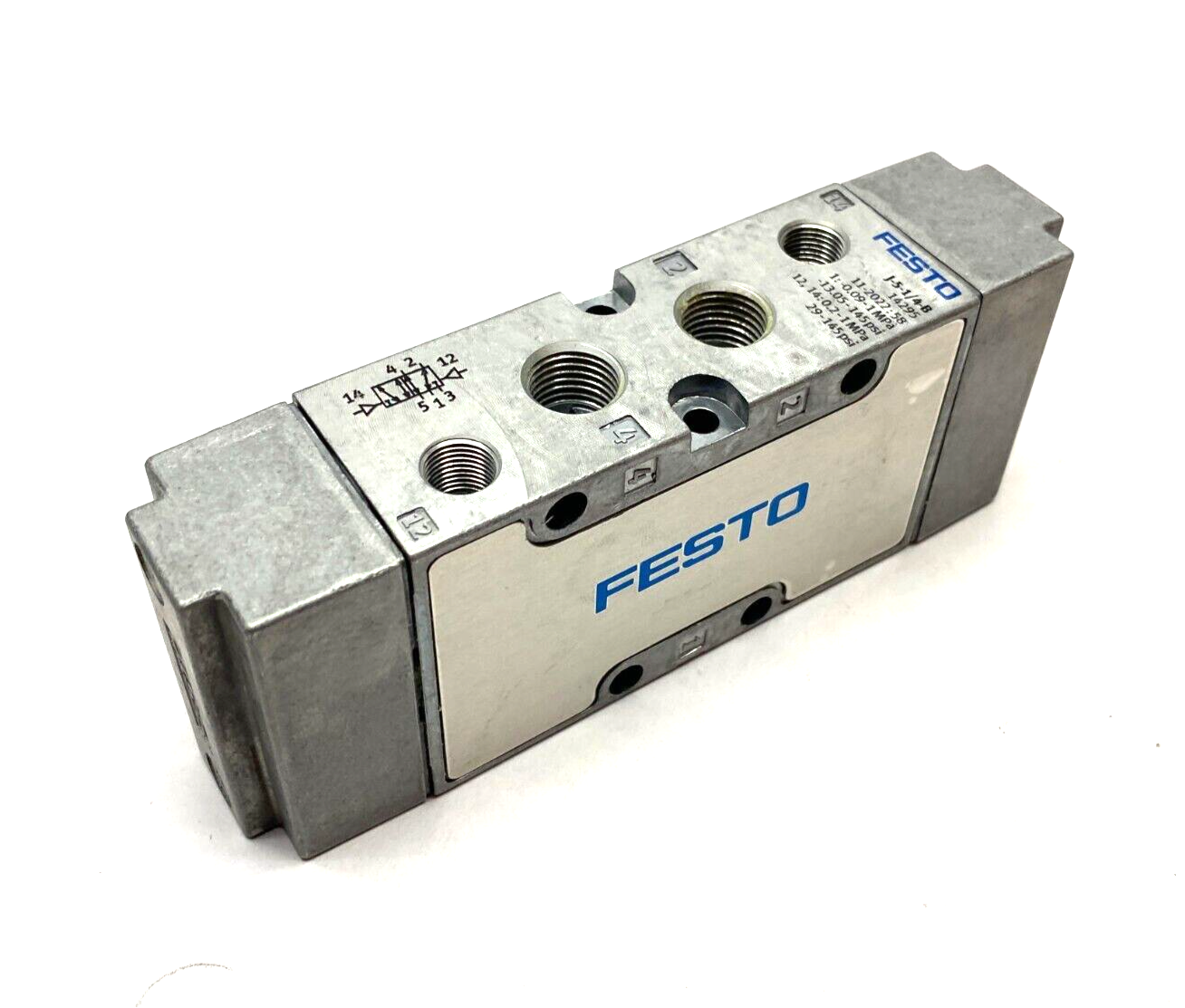 Festo J-5-1/4-B Pneumatic Valve 5/2 Double Solenoid 1/4" Ports 14295 - Maverick Industrial Sales