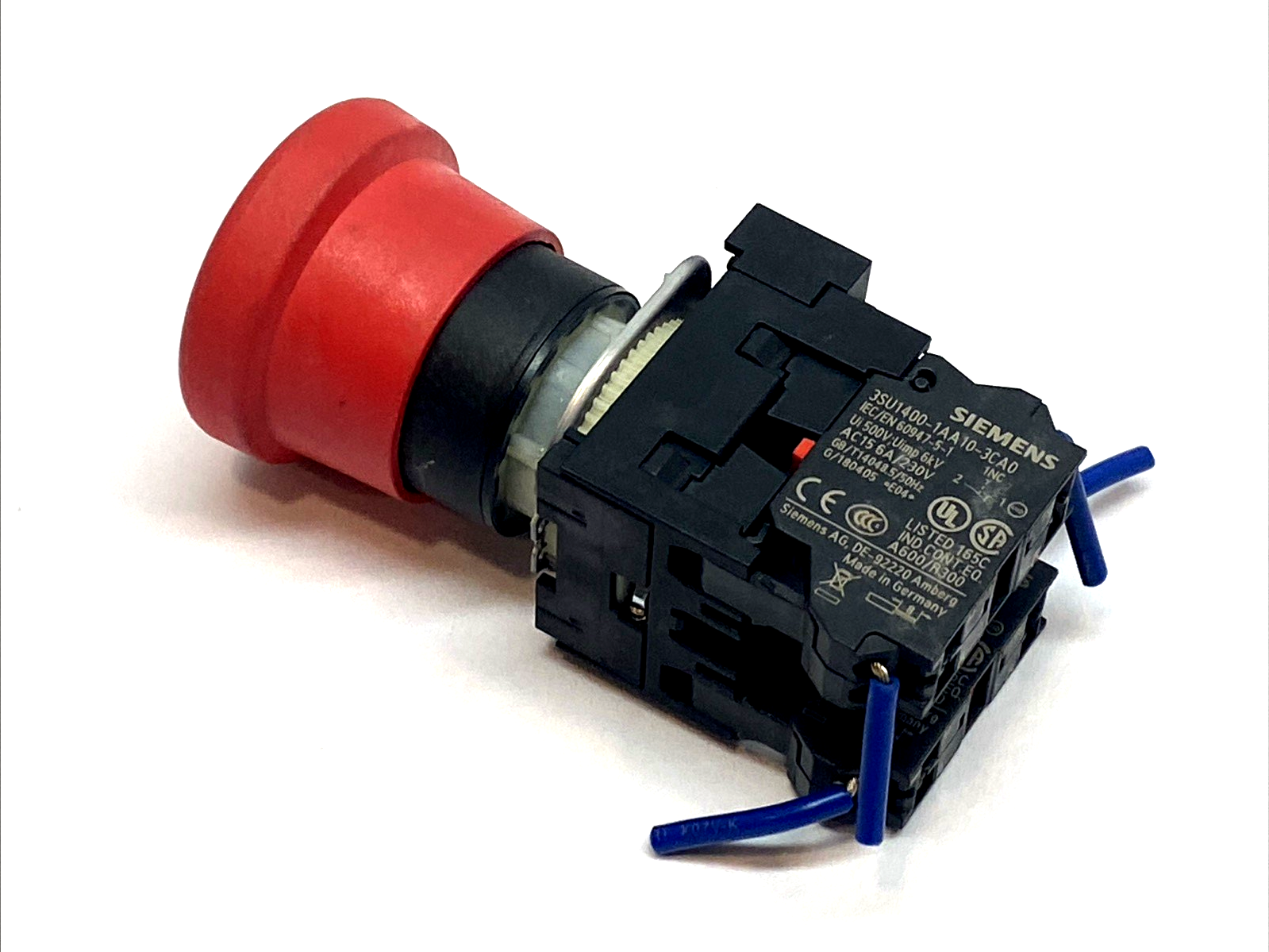 Siemens 3SU1100‑1HB20‑1PA0 Emergency Stop Push button - Maverick Industrial Sales