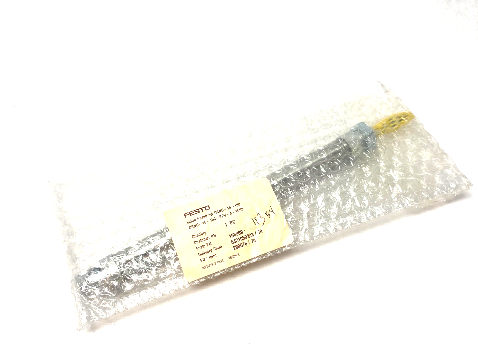 Festo DSNU-16-150-PPV-A-15K8 Round-Body ISO Cylinder 150mm Stroke 193989 - Maverick Industrial Sales
