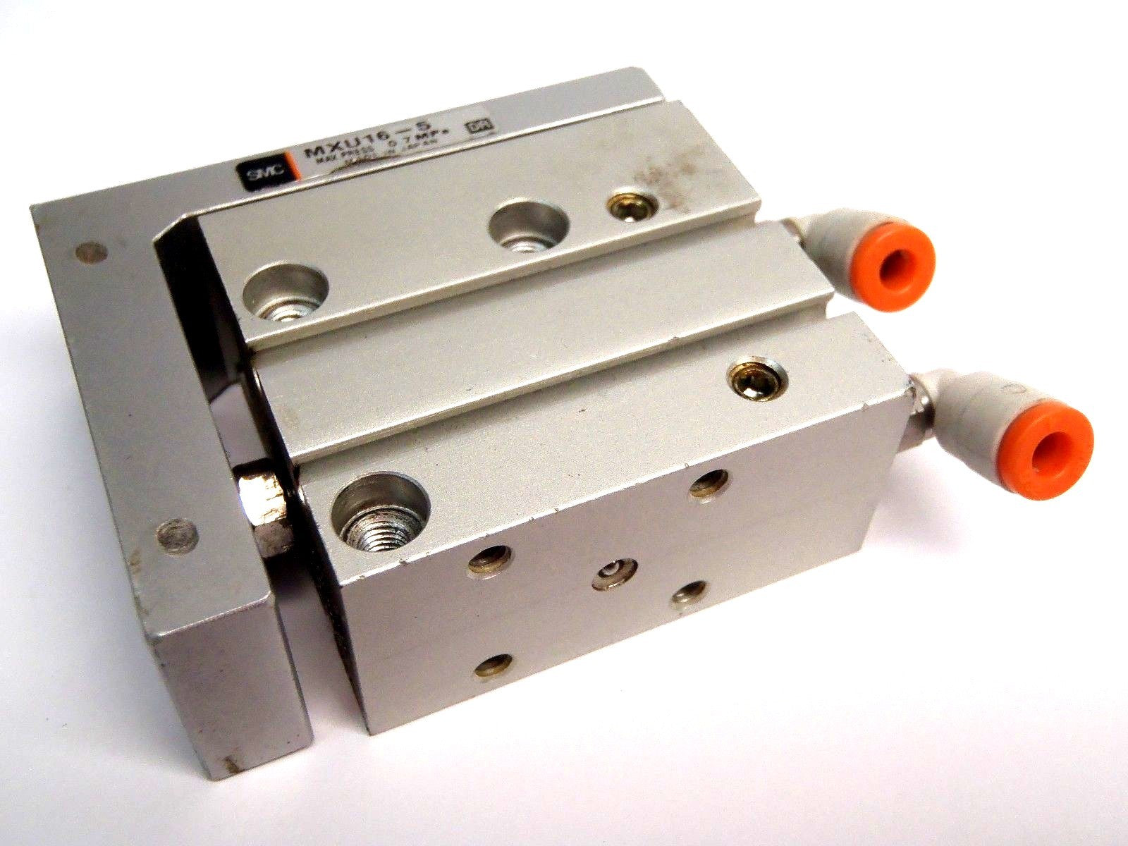 SMC MXU16-5 Pneumatic Guided Cylinder Max. Press. 0.7 MPa - Maverick Industrial Sales