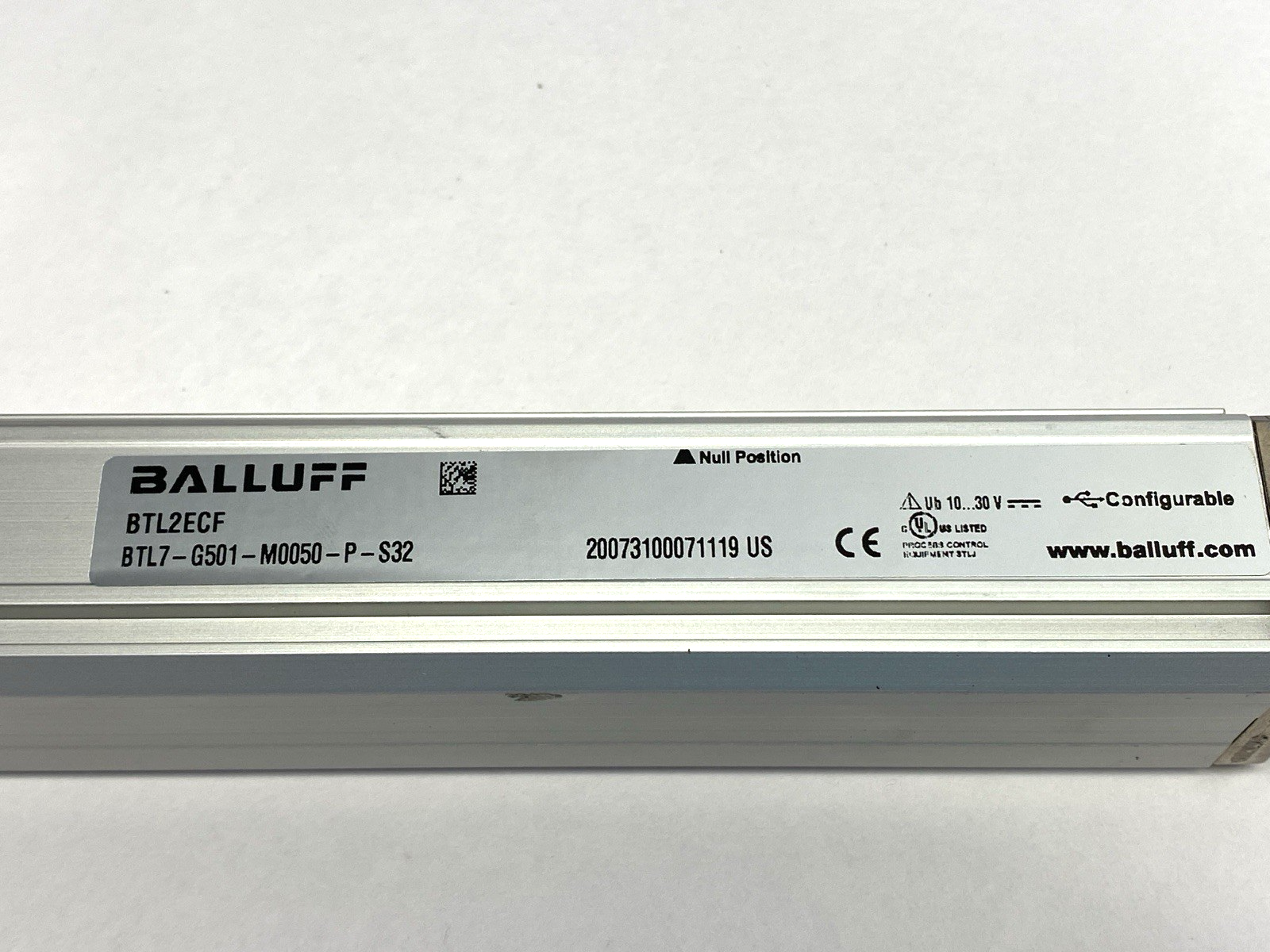 Balluff BTL7-G501-M0050-P-S32 Magnetostrictive Linear Position Sensor BTL2ECF - New – Open box - Maverick Industrial Sales