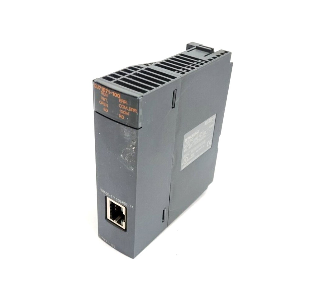 Mitsubishi QJ71E71-100 Ethernet I/F Communications Module 10Base-T/100Base-TX - Used - Maverick Industrial Sales