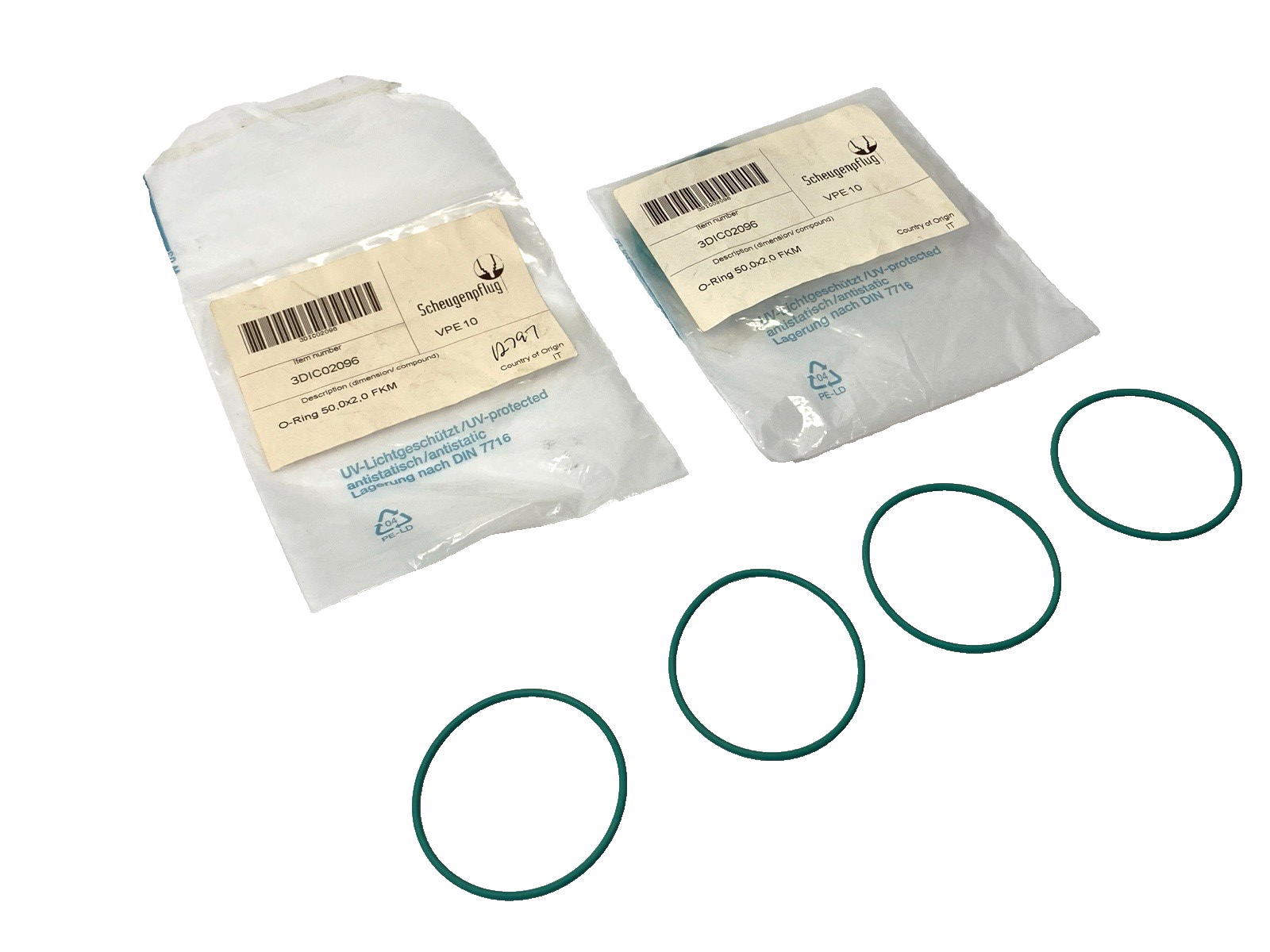 Scheugenpflug 3DIC02096 O-Ring 50mm X 2mm FKM LOT OF 14 - Maverick Industrial Sales