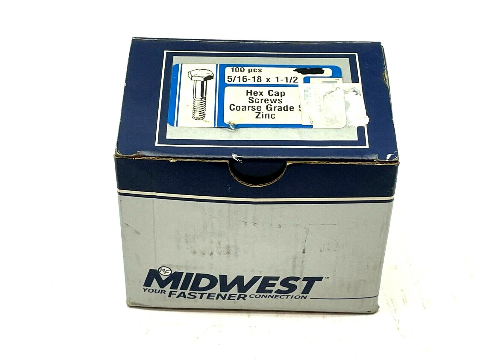 Midwest 04483 Hex Head Cap Screws Grade 5 Zinc 5/16"-18 x 1-1/2" BOX OF 83 - Maverick Industrial Sales