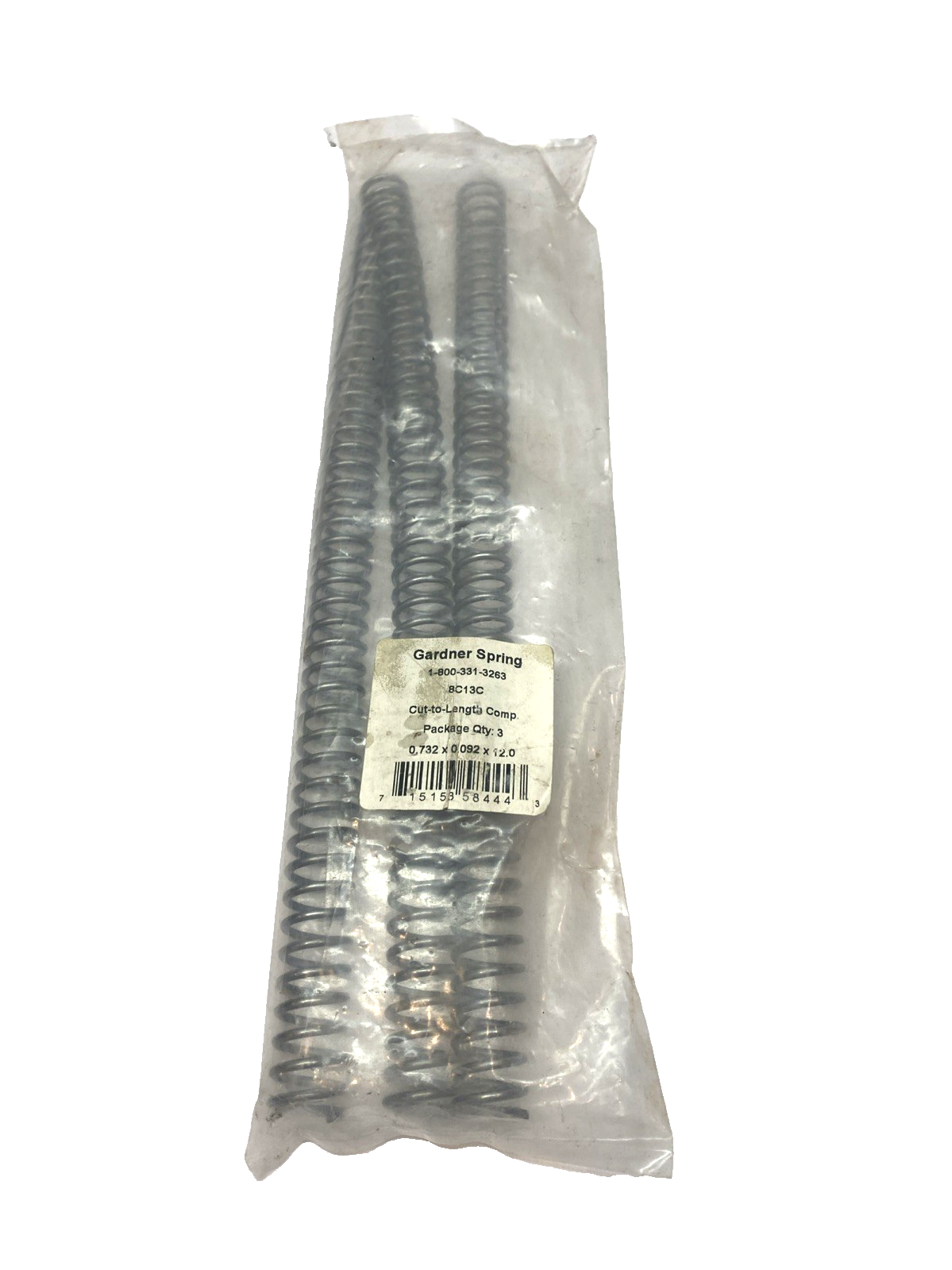8C13C | GARDNER SPRING Cut‑to‑Length Compression Spring PKG OF 3 - New Other - Maverick Industrial Sales