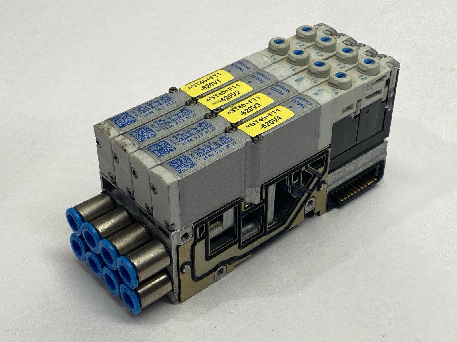 Festo VMPA1-FB-AP-4-1 Sub Base w/ VMPA1-FB-EMS-8 Module VMPA1-M1H-G-PI Solenoid - Maverick Industrial Sales