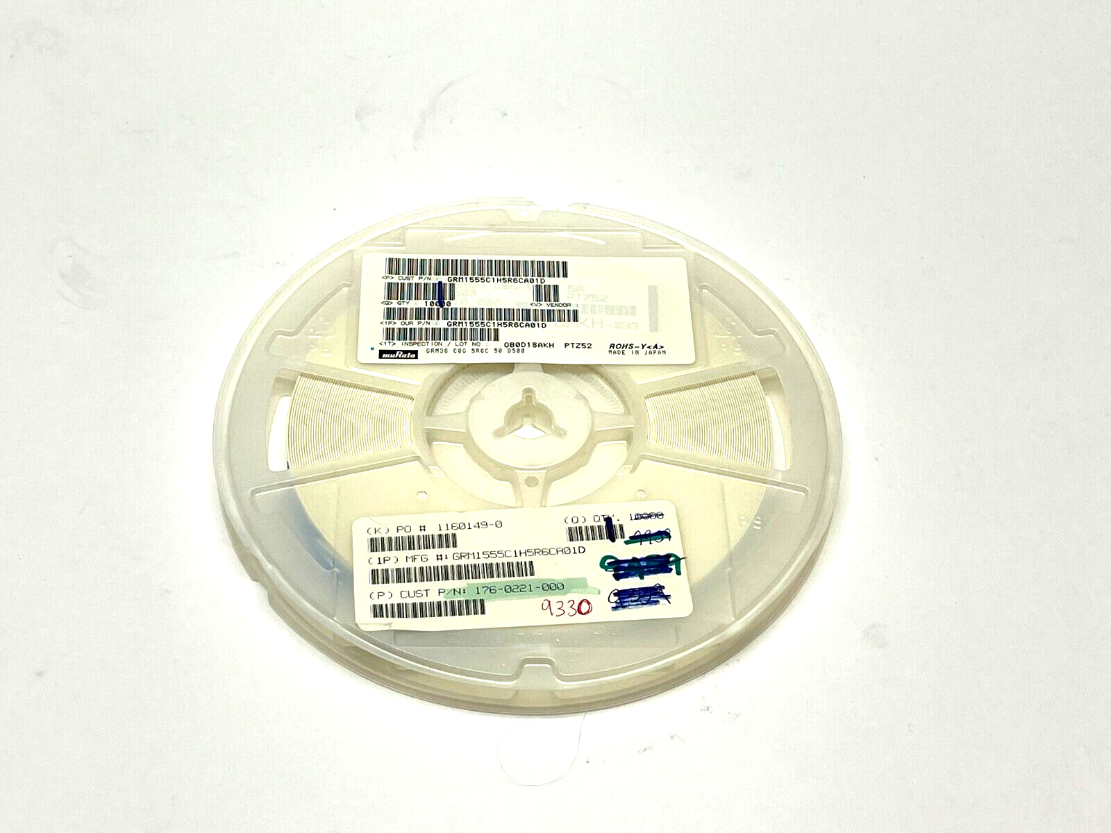 GRM1555C1H5R6CA01D | Murata Ceramic Capacitor REEL OF 9330 - New – Open box - Maverick Industrial Sales