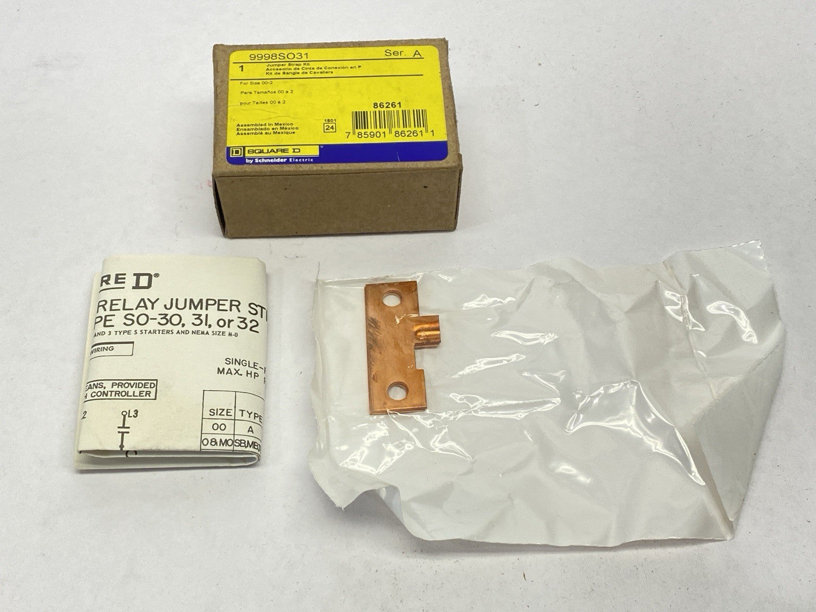 Square D 9998SO31 Overload Relay Jumper Strap Size 00-2 - Maverick Industrial Sales