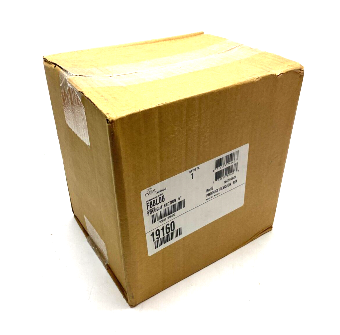 Hoffman F88L06 nVent Straight Lay-In Wireway Section 8"x 8"x 6" Gray Steel - New - Maverick Industrial Sales