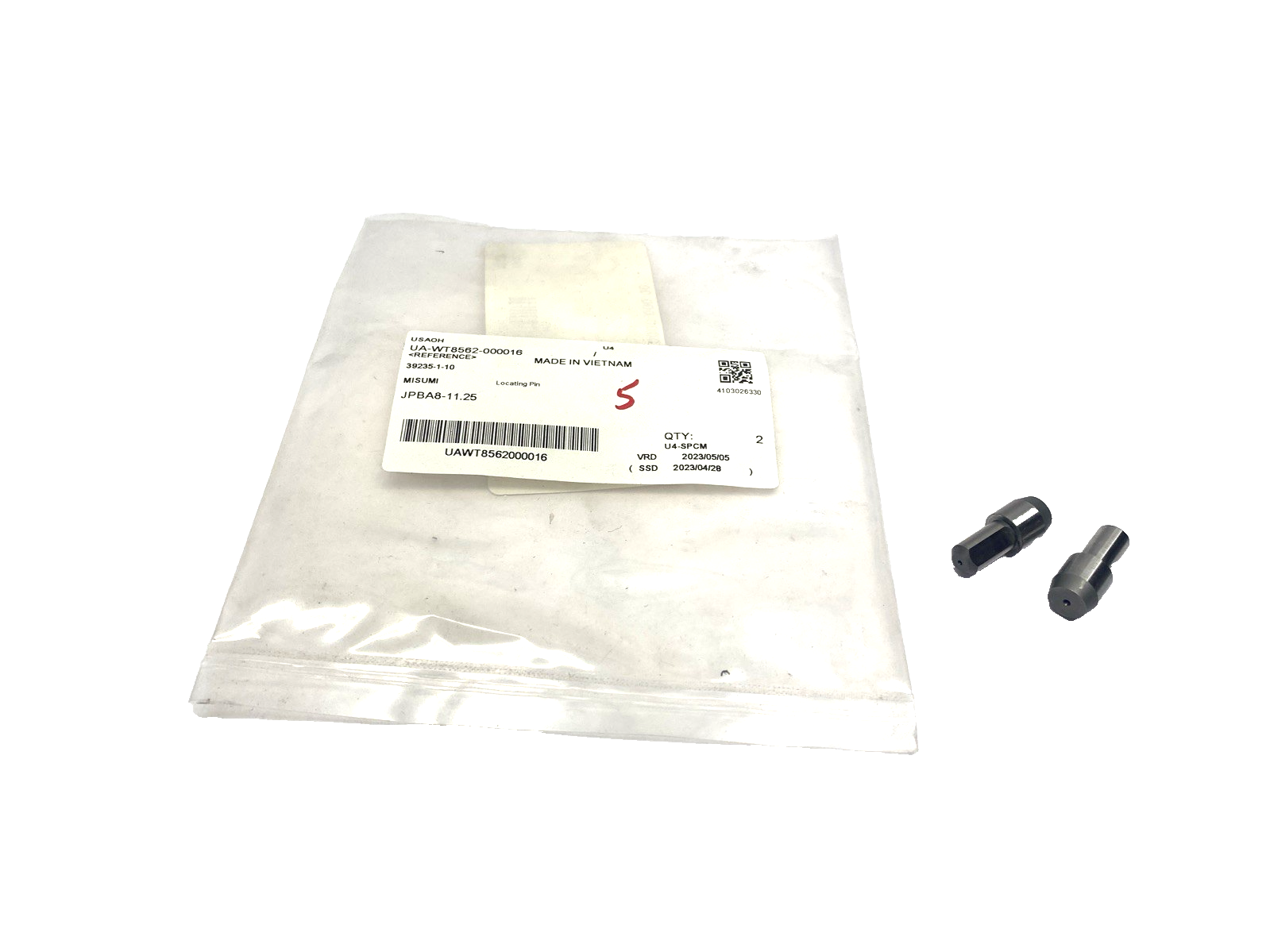 MiSUMi JPBA8-11.25 Locating Pin 11.25mm OD Position Side 8mm OD Mounting 2-PACK - Maverick Industrial Sales