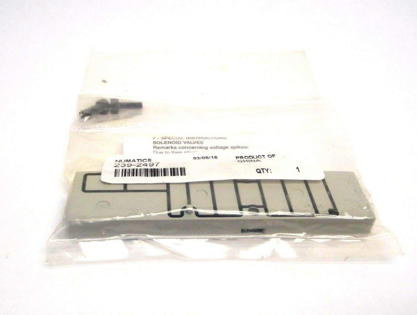 Numatics 239-2497 Blank Plate ISO15407-2 26MM Series - New - Maverick Industrial Sales